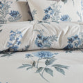 7 Piece Printed Seersucker Comforter Set With Throw Blanket Blue Full Queen Full Blue Microfiber