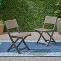 Hillside Bistro Chair,Set Of 2 Grey Brown Wood