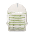 Malia Hanging Chair White Green Fabric