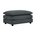 Chenille Fabric Ottomans Footrest To Combine With 2 Seater Sofa, 3 Seater Sofa And 4 Seater Sofa, Grey Chenille Grey Chenille