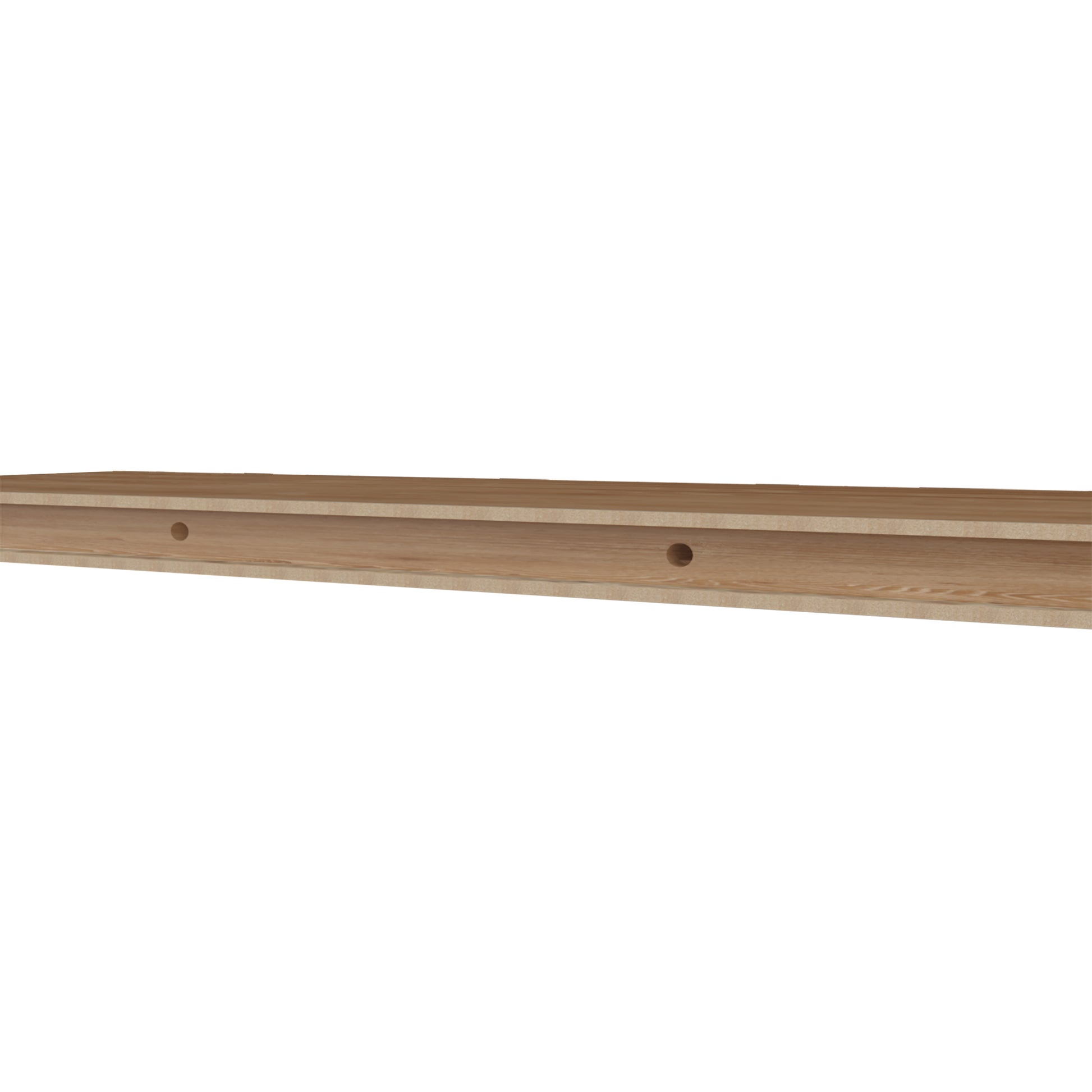 Iva Floating Shelf In Melamine X2, Pine Light Oak Primary Living Space Minimalist,Modern Particle Board Melamine