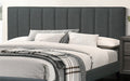 Gorgeous 1Pc Queen Size Bed Charcoal Polyfiber Platform Bedframe Slats Bedroom Furniture Box Spring Not Required Queen Charcoal Wood Bedroom Modern,Transitional Rubberwood Bed Frame Foam