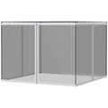 Outsunny 10' X 13' Replacement Mesh Sidewall Netting For Patio Gazebos And Canopy Tents With Zippers Sidewall Only , White White Black Polyester