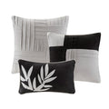7 Piece Faux Suede Comforter Set Grey Queen Queen Grey Polyester