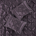 7 Piece Tufted Comforter Set Plum Full Full Plum Polyester