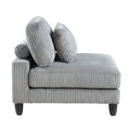 6Pc Modular Sectional Set Gray Corduroy Upholstery 3X Armless Chairs 3X Corner Seats Soft Pillows Living Room Furniture Gray Corduroy Wood Primary Living Space Contemporary,Modern Modular