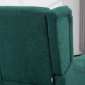 Homcom Button Tufted Accent Chair With High Wingback, Rounded Cushioned Armrests And Thick Padded Seat, Dark Green Dark Green Polyester