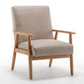 25.38'' Wide Classic Mid Century Modern Arm Chair, Light Camel Light Camel Microfiber