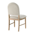 Natural Finish Dining Side Chairs Set Of 2, Beige Fabric Upholstered Seat Back Classic Luxury Dining Room Furniture Beige Dining Room Classic Set Of 2 Wood
