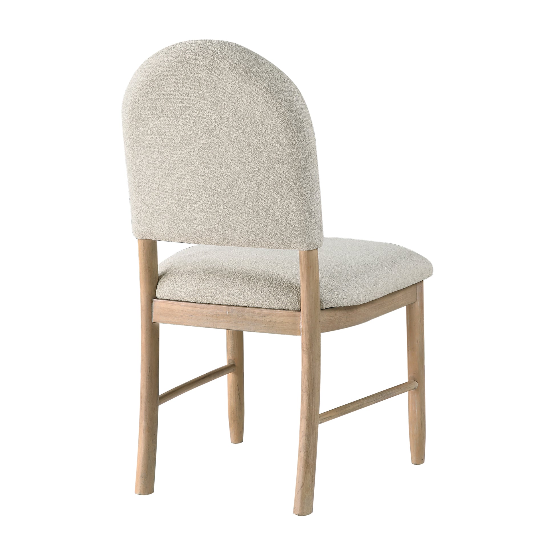Natural Finish Dining Side Chairs Set Of 2, Beige Fabric Upholstered Seat Back Classic Luxury Dining Room Furniture Beige Dining Room Classic Set Of 2 Wood