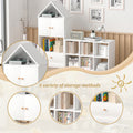 Versatile Children'S Bookshelf With House Shaped Design, Multi Functional Storage For Books And Toys, Adjustable Placement, Durable Kids Organizer For Playroom Or Bedroom Easy Assembly & Safe For