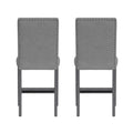 Zeph Gray Upholstered Barstools, Set Of 2 Gray Engineered Wood