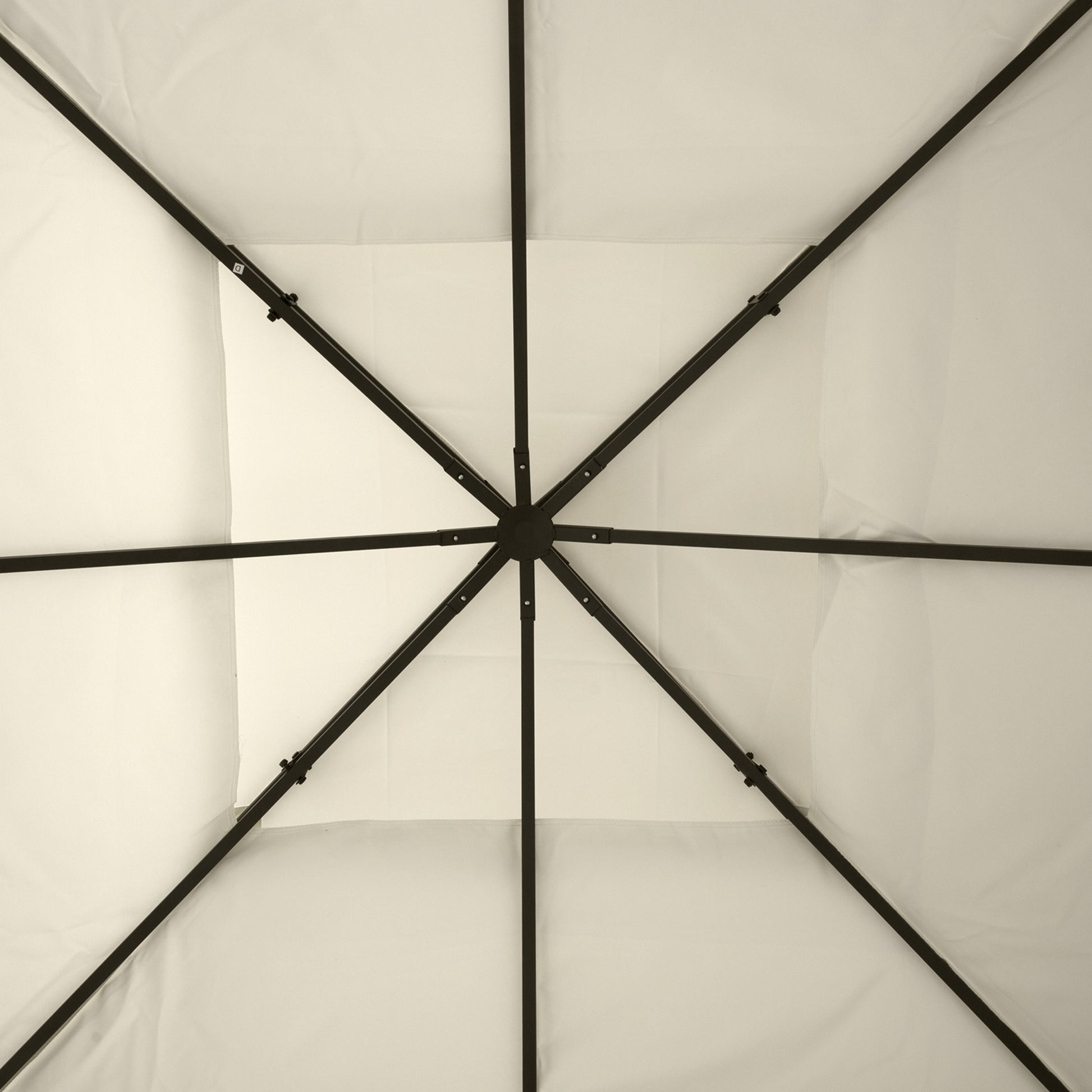 Outsunny 9.8' X 9.8' Gazebo Replacement Canopy, 2 Tier Top Uv Cover For 9.84' X 9.84' Outdoor Gazebo Models 01 0153 & 100100 076, Cream White Top Only White Polyester