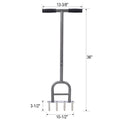 Lawn Coring Aerator, 4 Corer Plug Aerator Tool With Soft Rubber Grip, Manual Grass Aerating Tool, Garden Tool & Cleaning Hand Tool For Loosening Soil And Improving Lawn Health Gray Steel