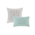 8 Piece Comforter Set Seafoam Grey Queen Queen Multicolor Polyester