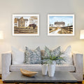2 Piece Vignette Grandpa'S Barn,Autumn Afternoon White Framed Wall Art For Living Room, Farmhouse Wall Art Print For Home Decor, Bedroom Wall Art By Billy Jacobs Multicolor Wood Paper