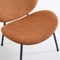 Mid Century Modern Shell Chair Single Side Chair Tripod,Orange Fabric Lounge Chair In Walnut Finish Comfortable Backrest,Orange Color,Sw1871Og Orange Primary Living Space American Design Foam Fabric