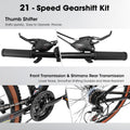 A27301 Ecarpat Mountain Bike 27.5 Inch Wheels, 21 Speed Mens Womens Trail Commuter City Mountain Bike,High Carbon Steel Frame Disc Brakes Thumb Shifter Front Fork Bicycles Black Red Steel