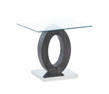 Tracker End Table Brown White Solid Wood Mdf