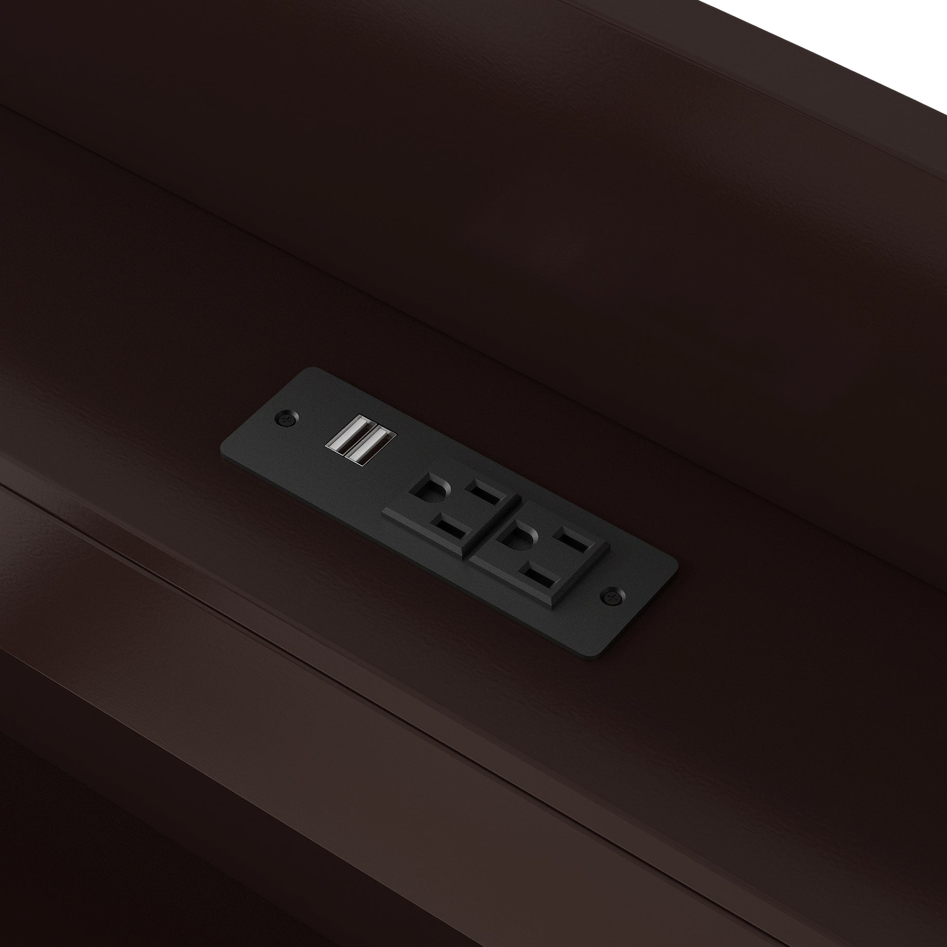 Twin Xl Size Platform Bed With Storage Led Headboard, Charging Station, Twin Size Trundle And 2 Drawers, Dark Brown Box Spring Not Required Twin Xl Dark Brown Wood Bedroom Bed Frame Solid Wood Mdf