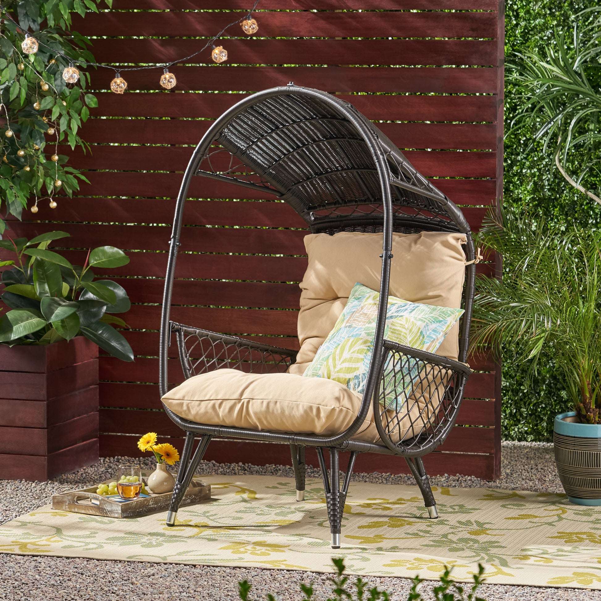 Malia Standing Basket Brown Fabric