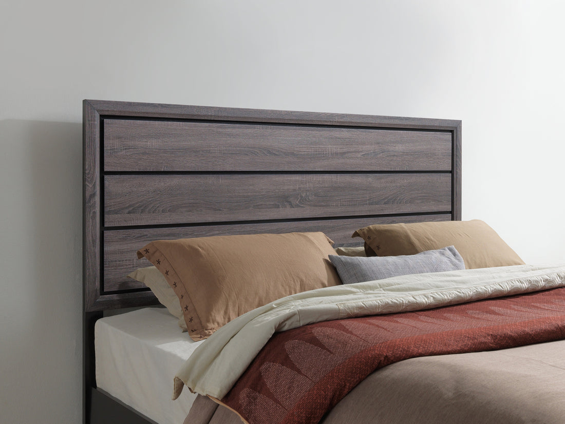 Mirage Grey Queen Bed Box Spring Required Queen Black Gray Wood Bedroom Casual Rubberwood Panel Rubber Wood