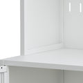 Kitchen Pantry Cabinet, Tall Storage Cabinet With Glass Doors & Adjustable Shelves, Cabinet Cupboard For Kitchen, Living Room, Dinning Room, White White Kitchen Modern Glass Doors Steel