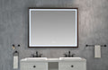 Bathroom Led Mirror Is Multi Functional And Each Function Is Controlled By A Smart Touch Button. Brown Aluminium
