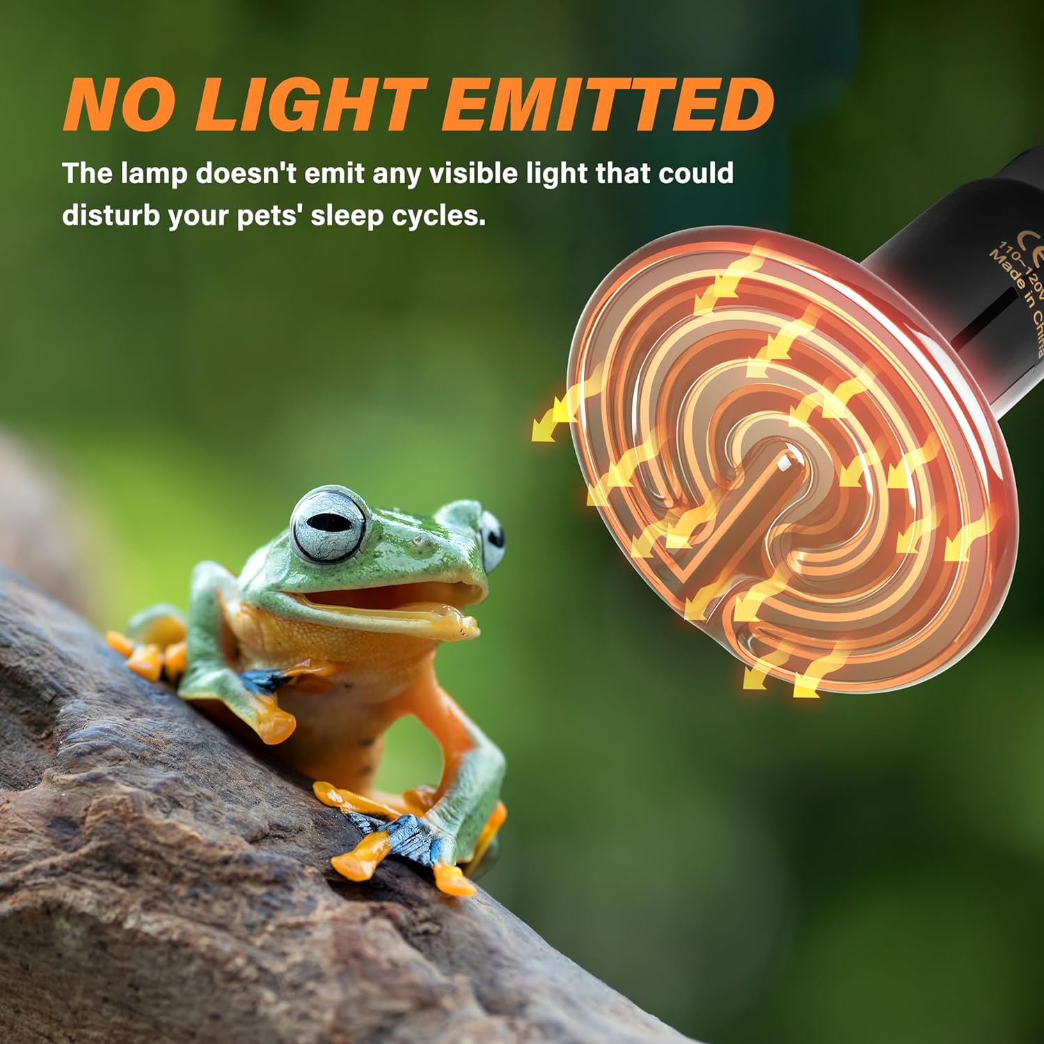 75W Ceramic Heat Emitter 2 Pack, Reptile Heat Lamp No Light Emitting Heat Bulbs For Amphibian Terrarium, Bearded Dragon Lizard Snake Turtle, Brooder Coop Incubating Chicken Black Ceramic