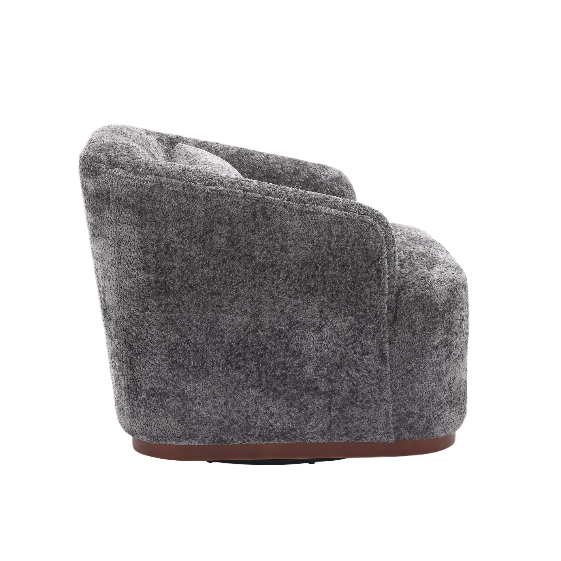 Coolmore Swivel Barrel Chair, Comfy Round Accent Sofa Chair For Living Room, 360 Degree Swivel Barrel Club Chair, Leisure Arm Chair For Nursery, Hotel, Bedroom, Office, Lounge Gray Boucle Gray Primary Living Space Foam Boucle