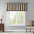 Jacquard Window Valance Blue Brown 50X18