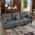 Oversized 86.1'' L Shaped Modular Sectional Couches With Usb Ports, Lumbar Pillows Gray Velvet Wood Primary Living Space Medium Soft Cushion Back Extra Heavy Duty Foam Foam Spring 5 Seat