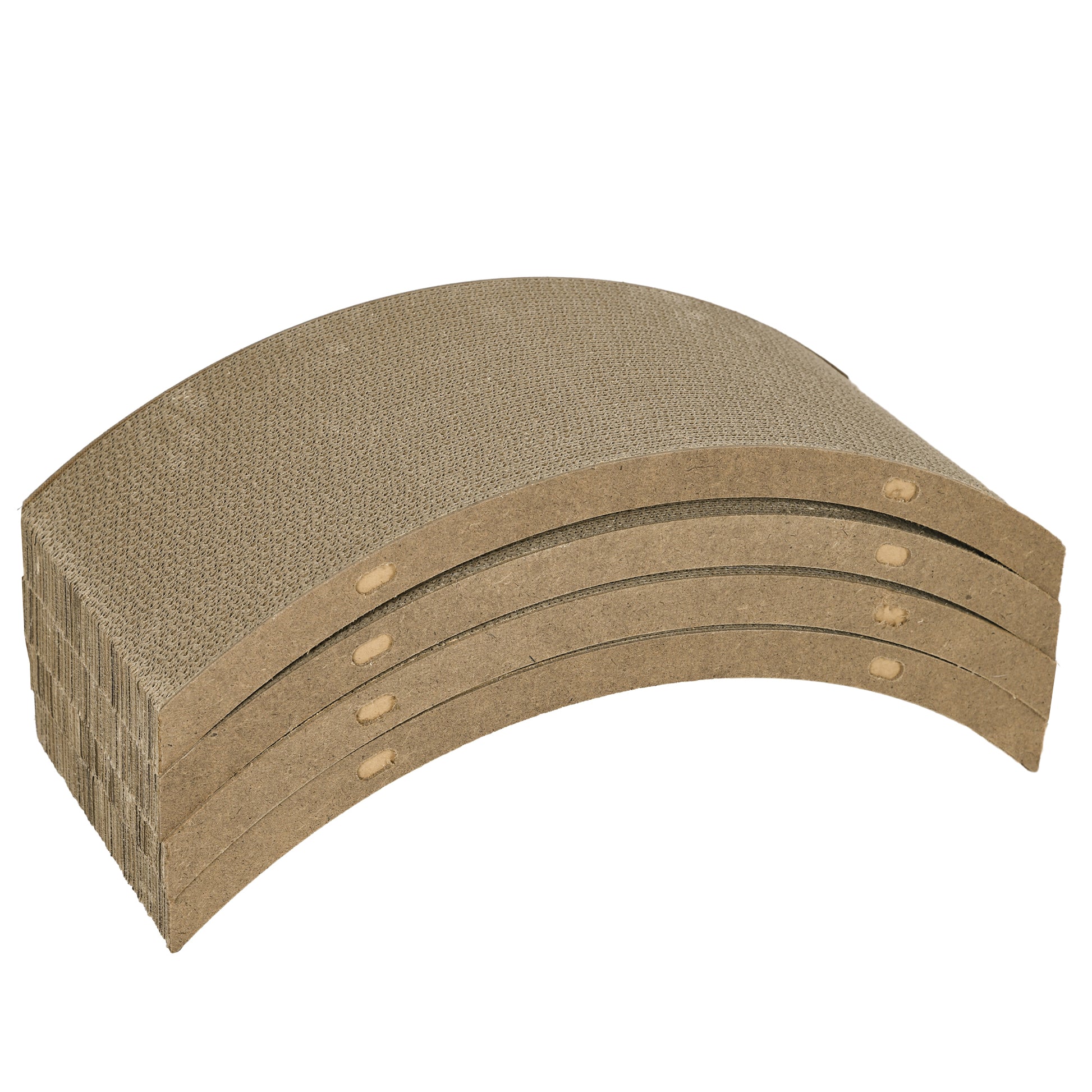 Pawhut Cat Scratching Board, 4 Pack Cat Scratcher For Indoor Cats, Reversible Cat Scratching Post Replacement For Cat Wheel, Brown Brown Particle Board