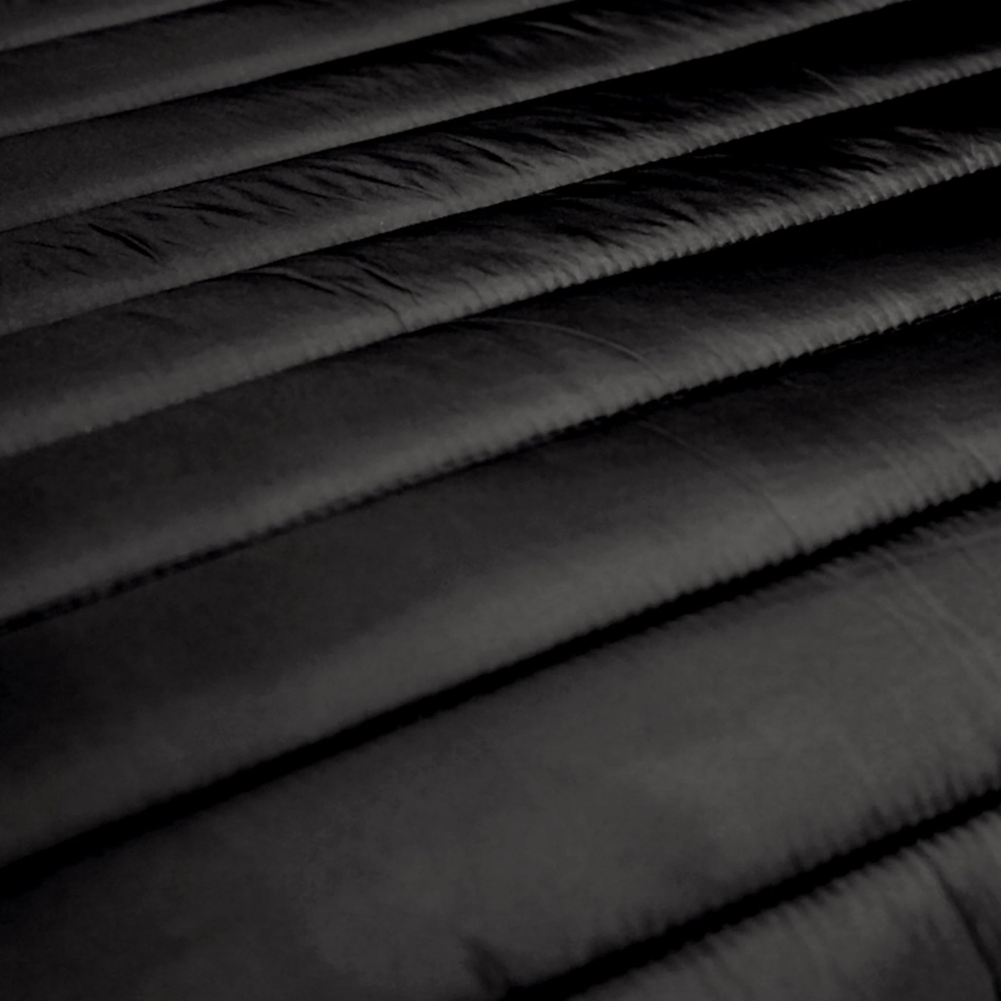 Cabe 3 Piece Queen Comforter Set, Polyester Puffer Channel Quilted, Black Queen Black Polyester