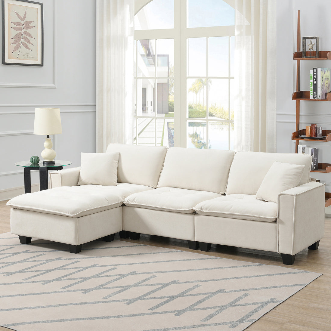 6006A Package Beige Suede 1 Seat