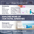Infuse Pure White Tea And Coconut Hotel Soaps And Toiletries Bulk Set 1 Shoppe All In Kit For Hotels 1Oz Shampoo & Conditioner, Body Wash, Lotion & 1.25Oz Bar Soap Travel Size 300 Pieces White