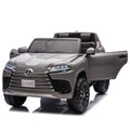Licensed Lexus Lx600 24V Two Seater Kids Ride On Car W Parents Control,Seat Width 20 Inches,2Wd,Four Wheel Suspension,Bluetooth,Mp3,Music,Adjustable Volume,Power Display,Speeds 1.86 3.11Mph For Kids. Gray Polypropylene