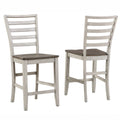 Abacus 5 Piece Dining Set With Drop Leaf Counter Height Table Smoke Grey Smoke Grey Wood