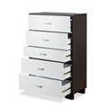 Eloy White & Espresso Finish Chest Espresso,White Mdf