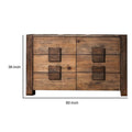Transitional Style Poised Wooden Dresser, Rustic Natural Brown Brown Wood