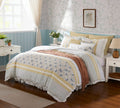 9 Piece Cotton Percale Comforter Set Yellow Cal King California King Yellow Polyester