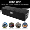 39 Inch Truck Bed Tool Box Aluminum Heavy Duty Trailer Tool Box For Pickup Truck Bed Rv Toolbox With Handle And Lock Black Black Aluminium