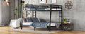 Metal Full Xl Over Queen Bunk Bed For Teens And Adults,Space Saving Noise Reduced No Box Spring Needed Expect Arrive Date 2024 6 27 Full Xl Black Metal