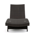Salem Pe Wicker Chaise Lounge Brown Pe Rattan Iron