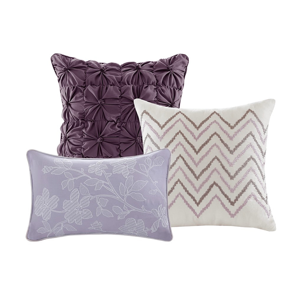 6 Piece Printed Quilt Set With Throw Pillows Taupe Full Queen Full Multicolor Cotton