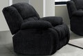 Stonic Ebony Glider Recliner Black Fabric