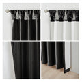 Twist Tab Total Blackout Window Curtain Panel Black 50X84