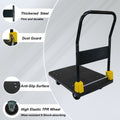 Foldable Platform Push Hand Truck Cart, 880 Lbs. Weight Capacity Black Metal