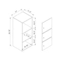Three Door Storage Utility Cabinet Entryway Living Room Garage Hallway Bathroom White Wooden Knob Handle White Particle Board Mdf