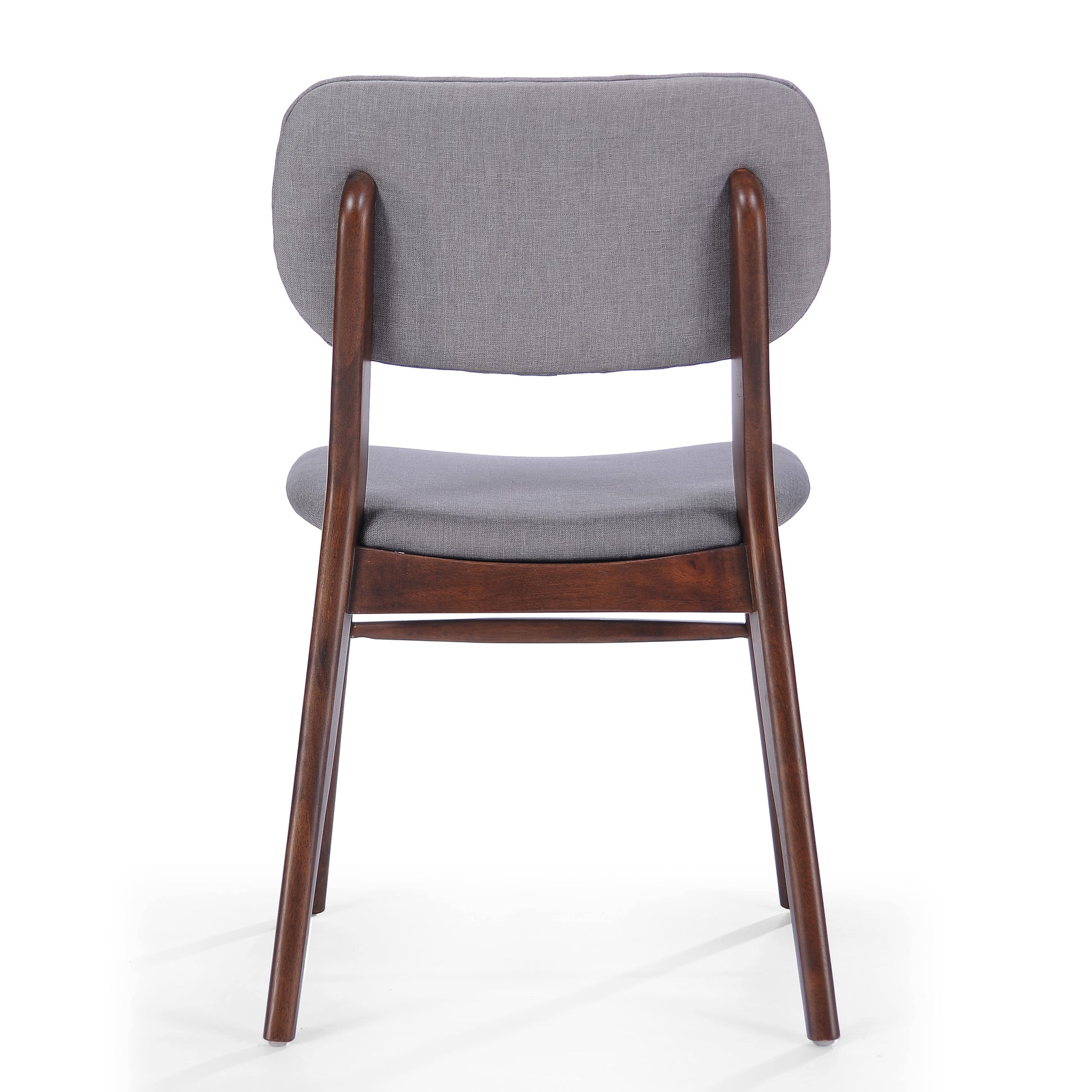 Chair Set Of 2 Light Gray Fabric